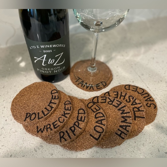 Coasters-Set of 8 Cork Coasters - Picture 2 of 7